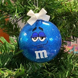 Blue M&M Ornament